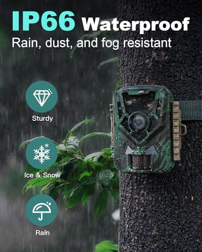 2 Pack 36MP 2.7K Game Camera with Night Vision Motion Activated Waterproof IP66 130°Wide-Angle B2423