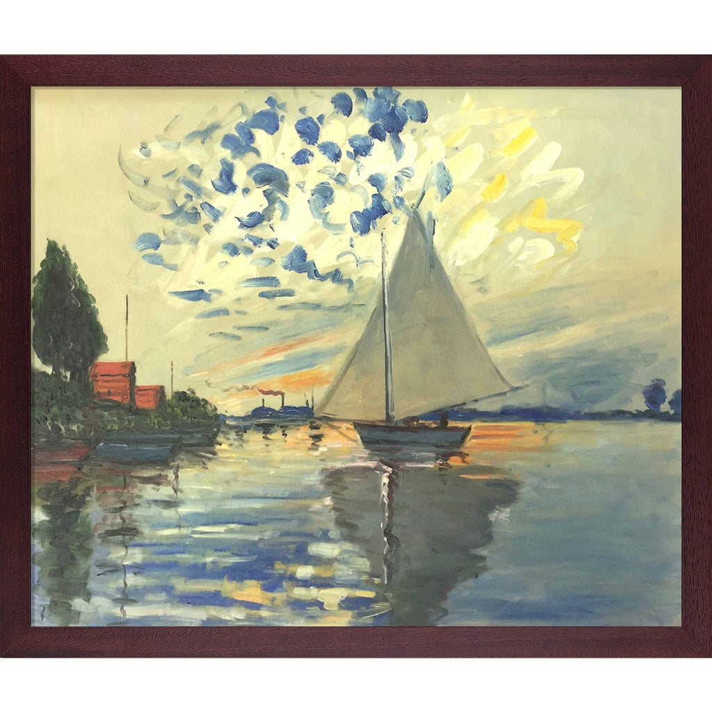Sailboat with Open Grain Mahogany I372