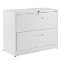 Black 2 Drawer Metal File Cabinet C169