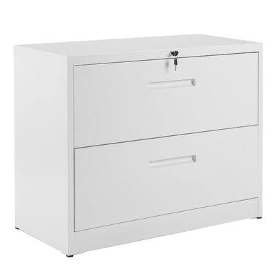 Black 2 Drawer Metal File Cabinet C169