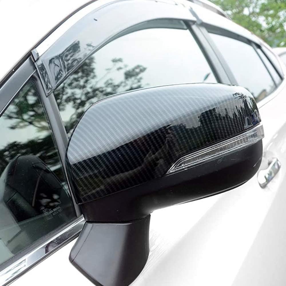 Car Side Rear View Mirror Guard Cover Caps Trims (Carbon Fiber) W895570