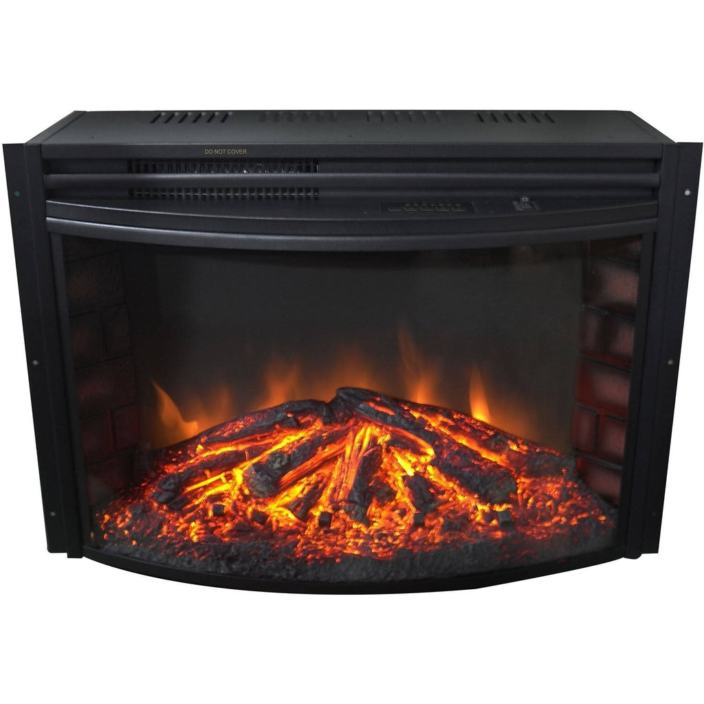 Freestanding Electric Curved Fireplace Heater Insert C28379