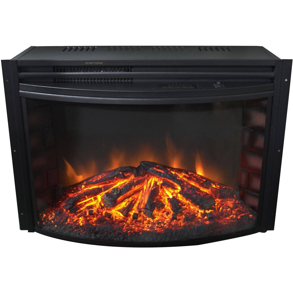 Freestanding Electric Curved Fireplace Heater Insert C28379