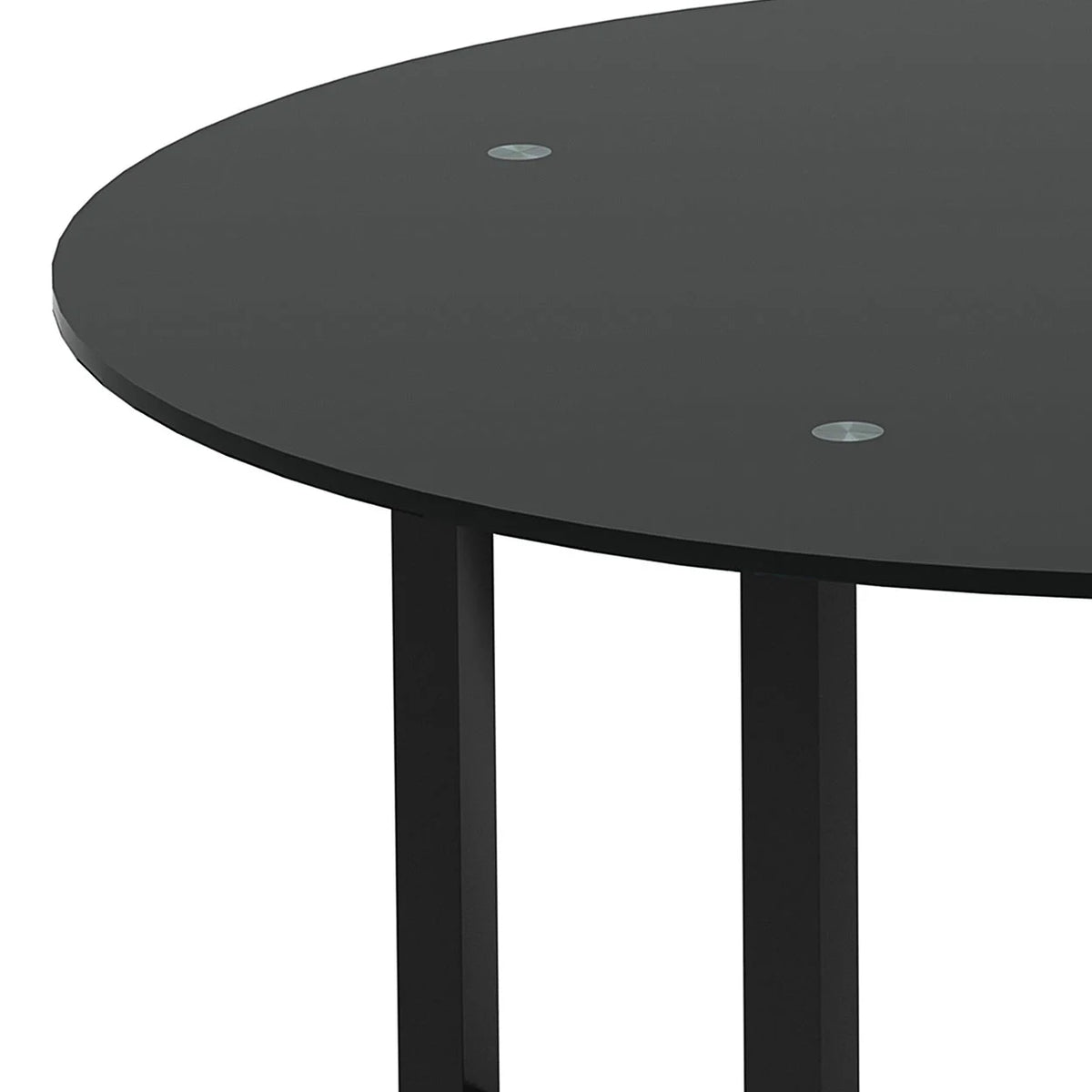 Round Glass Coffee Table with Metal Base Q42437