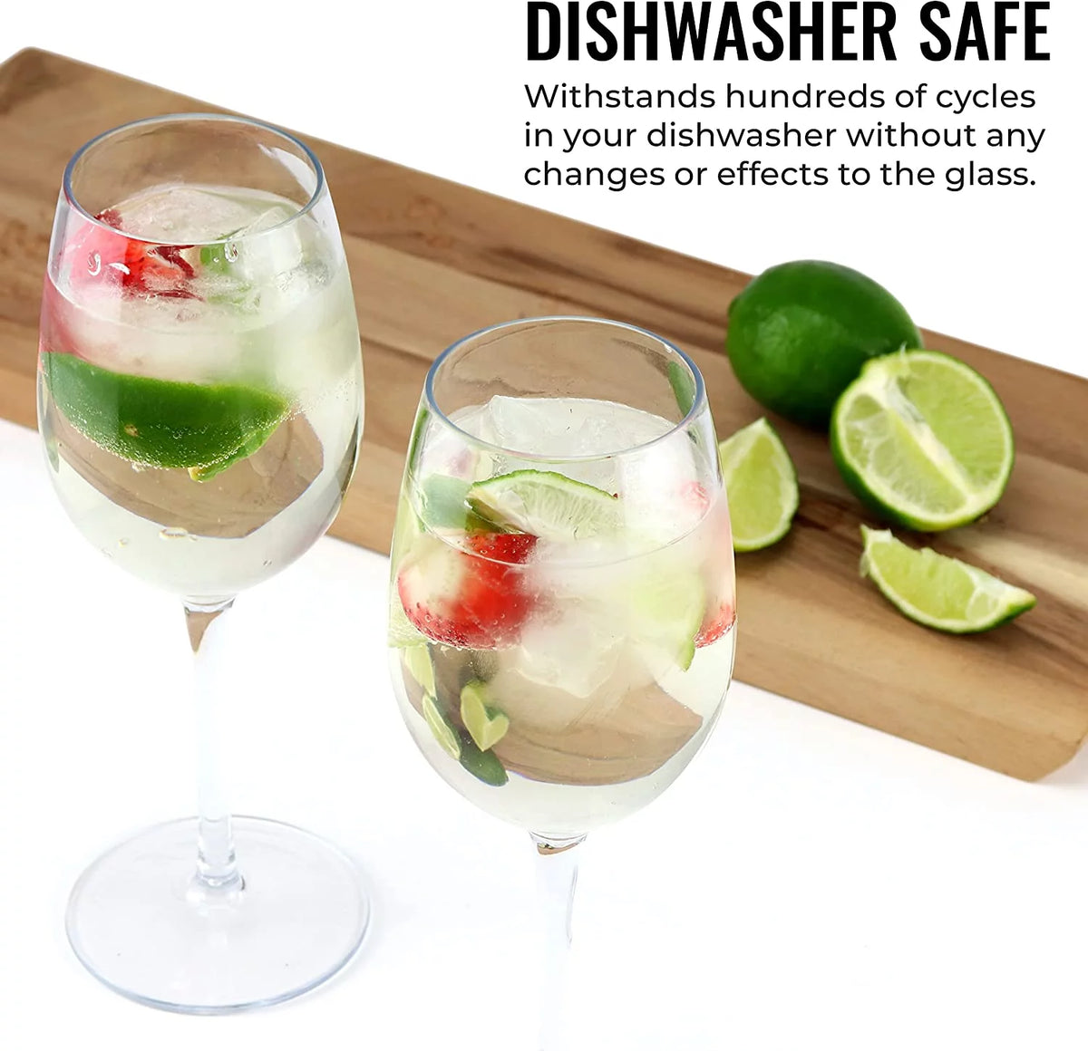 Unbreakable White Wine Glasses, 4 Pack J3840