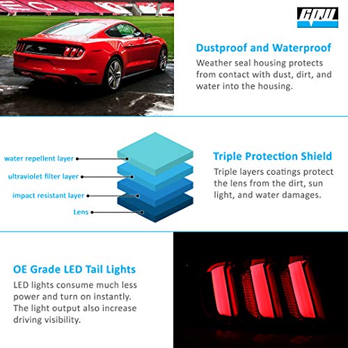 Euro Style LED Tail Lights Rear Lamps (Clear) I964