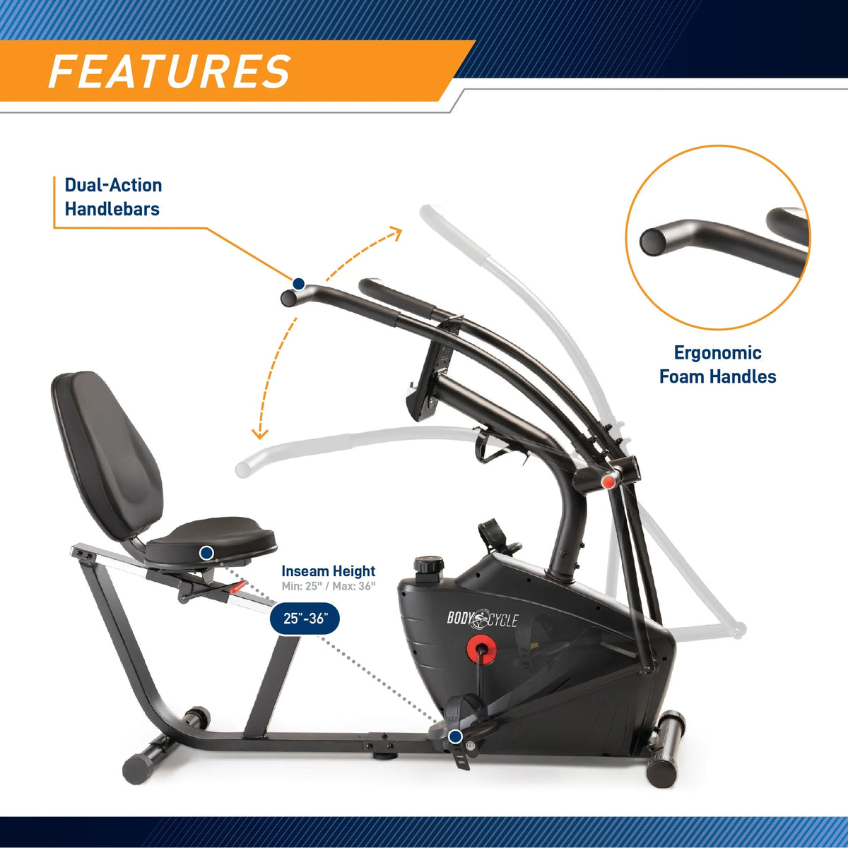 Recumbent Exercise Bike X8668