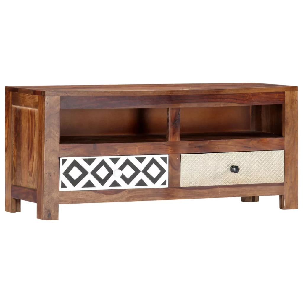 Sheesham Wood TV Cabinet with 2 Drawers B285894