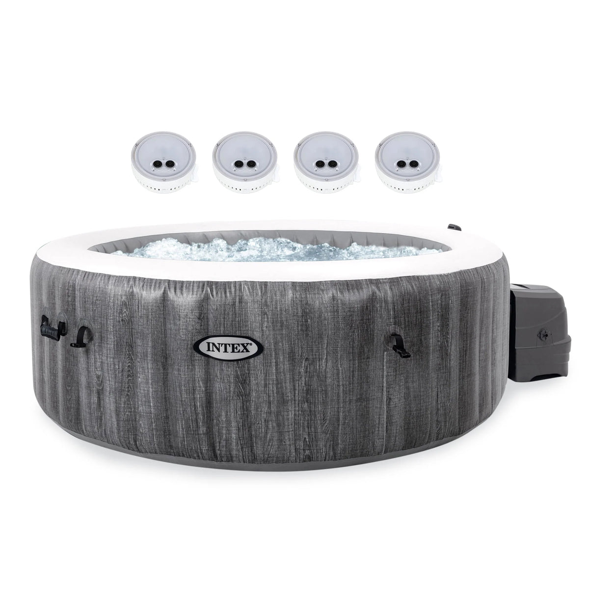 Inflatable Hot Tub with Multi-Colored LED Lights T7364