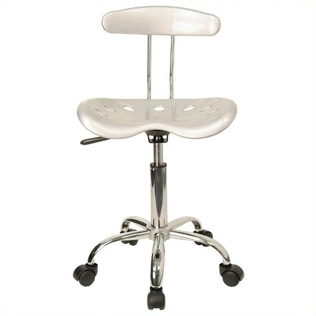 Silver and Chrome Swivel Chair P643