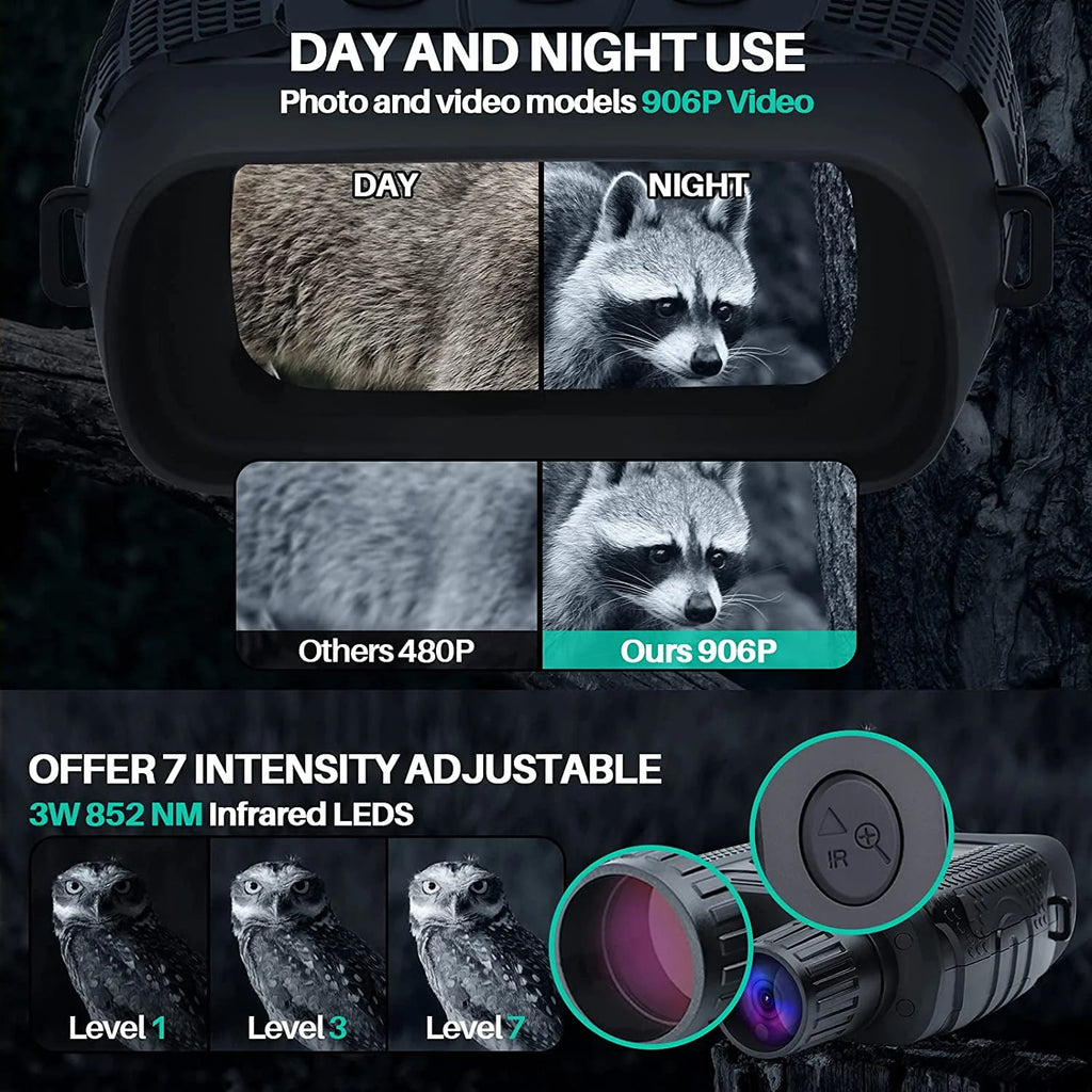 Night Vision Binoculars with 32GB Memory Card X483146