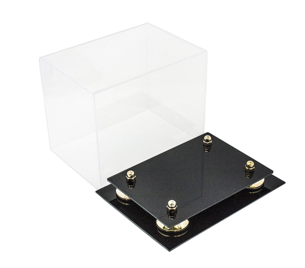 Clear Acrylic Display Case with Black Risers W707