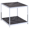 Chrome Square End Table T13392