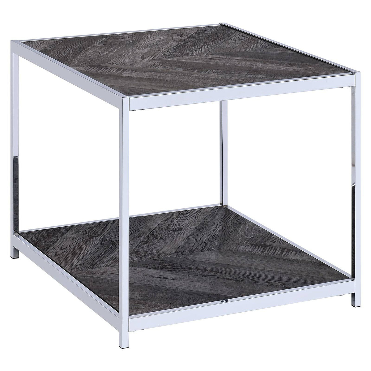 Chrome Square End Table T13392