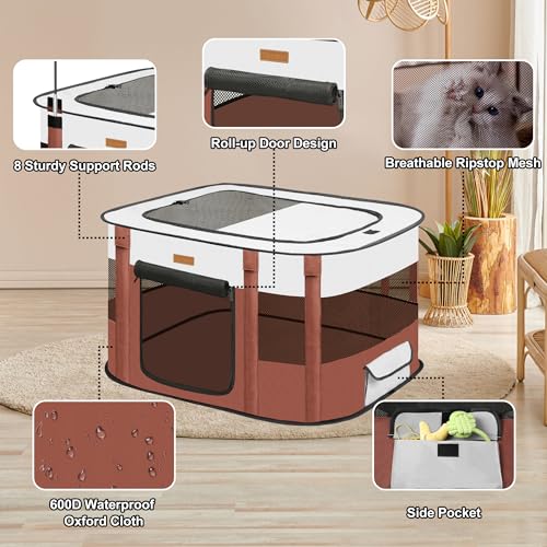 Black Small Foldable Pet Playpen with Carry Bag N8044