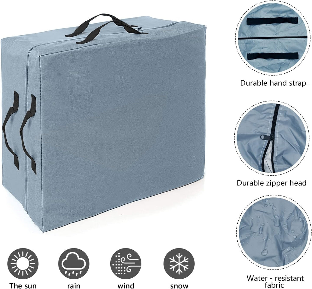 Grey Storage Bag with Two Handles and Zippers T199