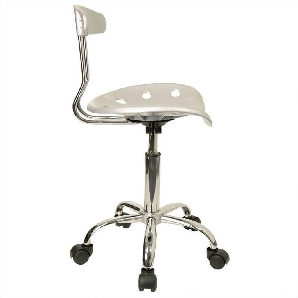 Silver and Chrome Swivel Chair P643