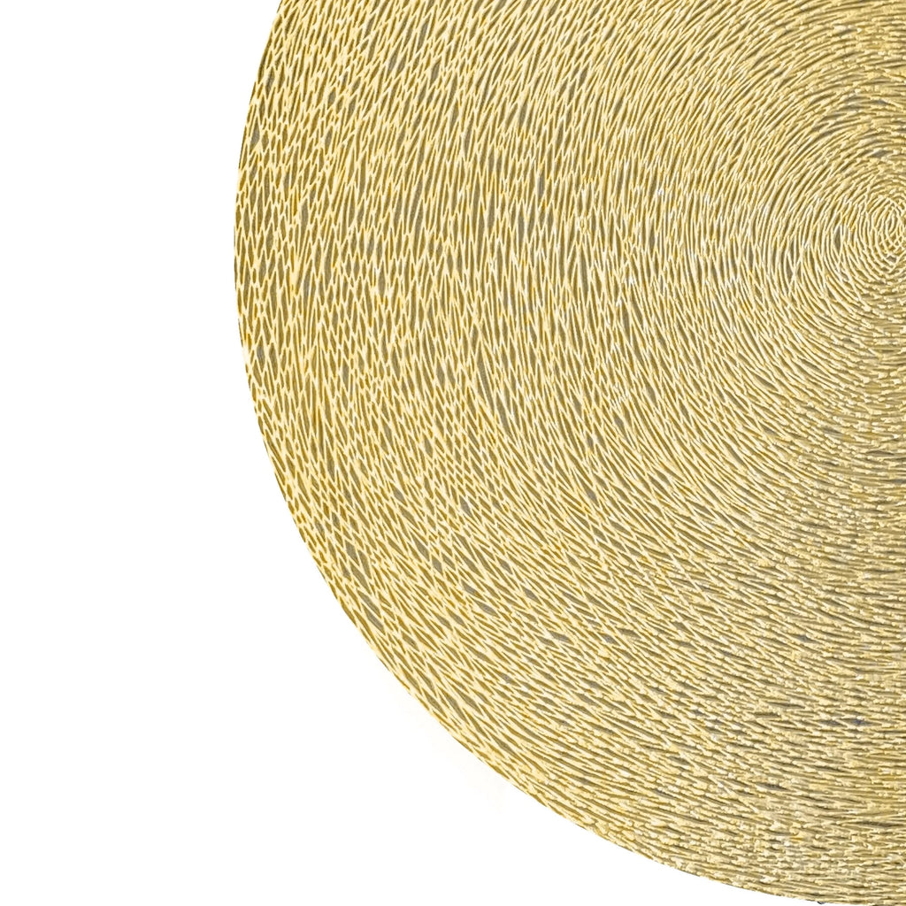 Gold 15" x 15" Round Placemat Set of 4 I871242