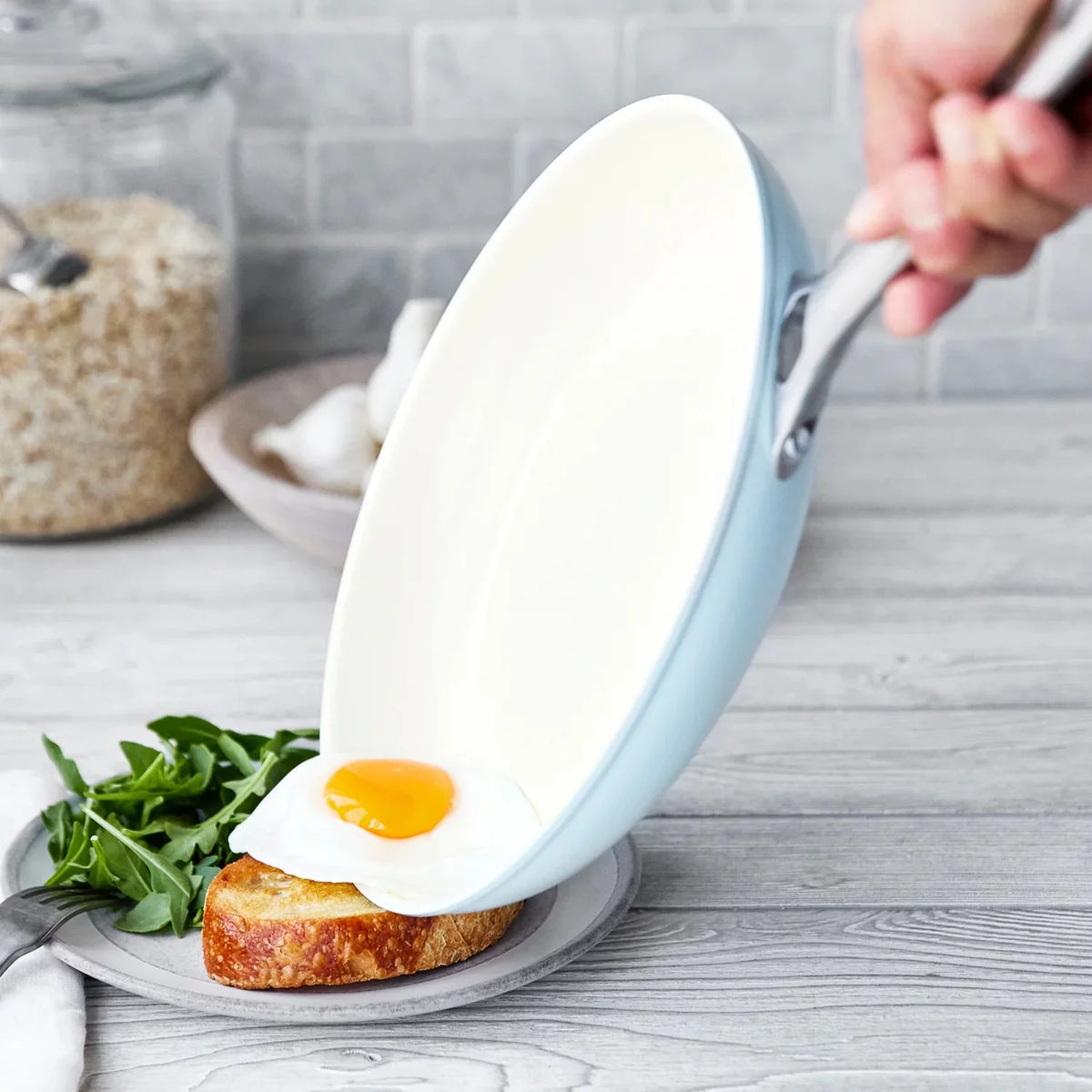 Light Blue Ceramic Non-Stick 10-Piece Cookware Set C3603