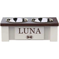 Personalized Elevated Dog Bowl Stand with Internal Storage L30991