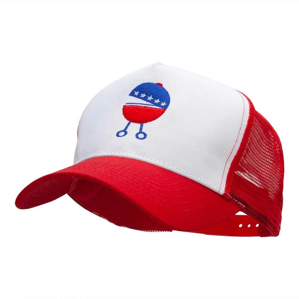 Patriotic Embroidered Mesh Cap I331296