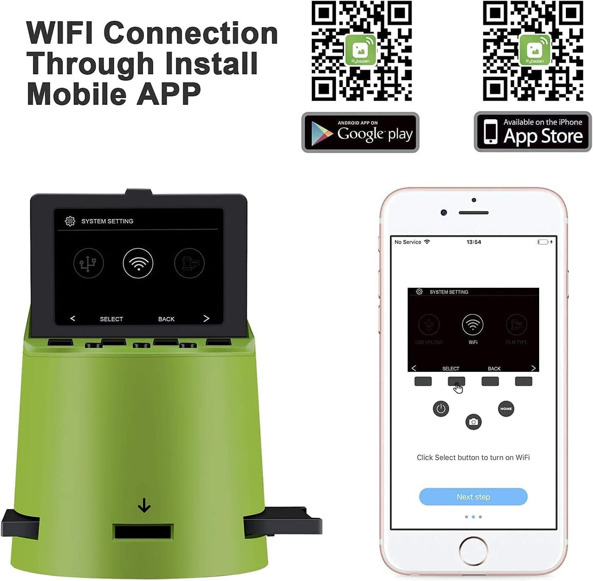22MP Wireless Digital Film Scanner with 3.5 LCD J691