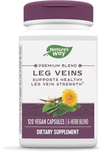 120 Vegan Capsules 6-Herb Blend Leg Veins M76571