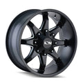Satin Black 17x9 Milled Spokes Wheel K865