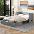 Full Size Murphy Bed Chest with USB Charging Station and Storage Drawer C4875