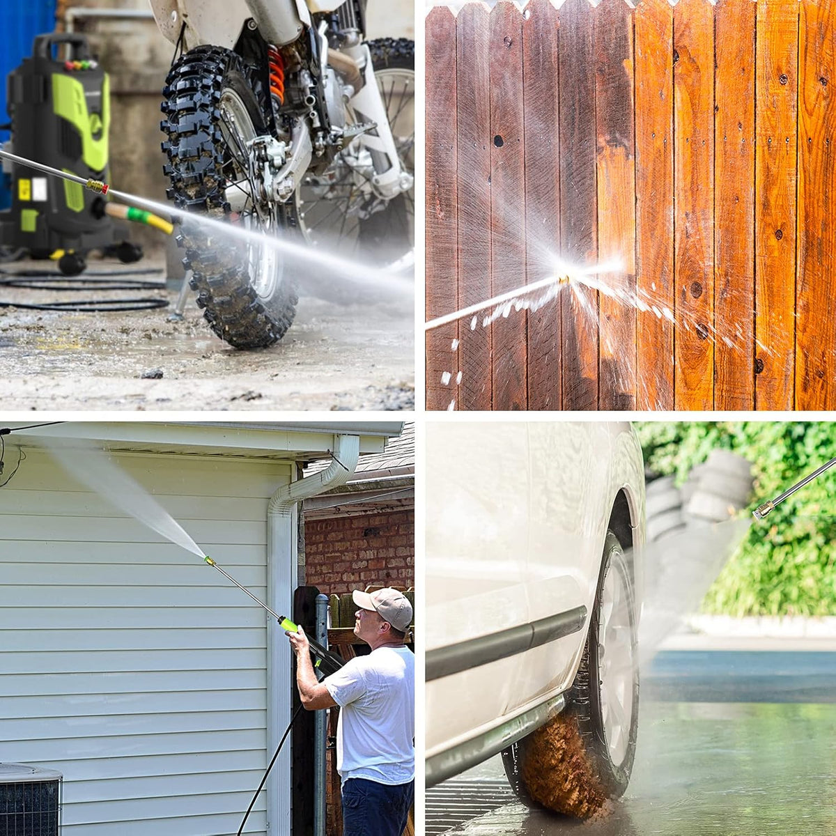 3000PSI 2.5GPM Portable Electric Pressure Washer with 4 Nozzles Foam Cannon R807686