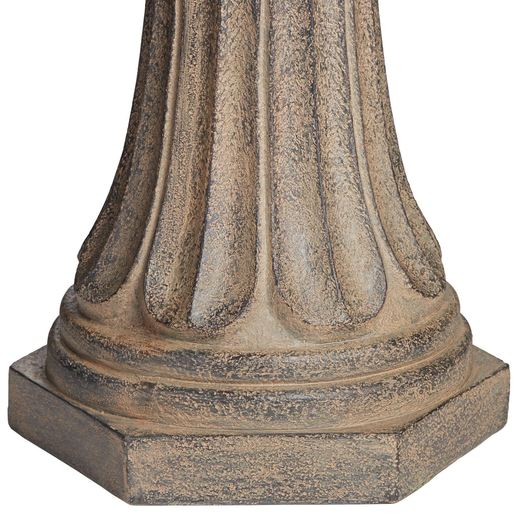 3 Tier Basin Outdoor Floor Water Fountain with LED Light 46" Y969827