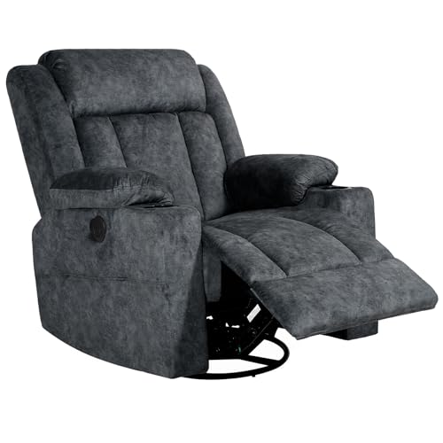 Brown Massage Rocking Recliner Chair with Heat and USB E950033