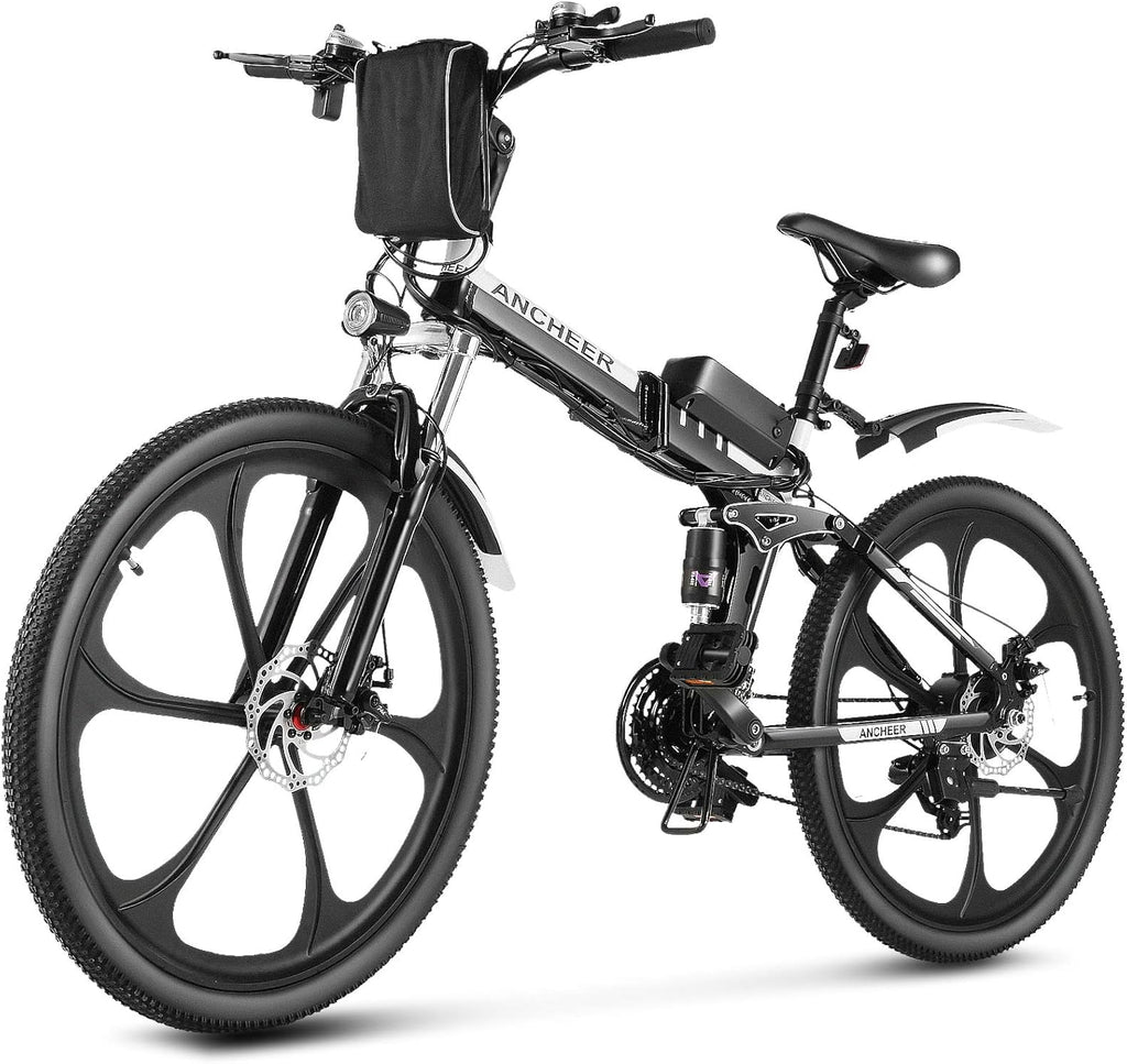 26" Folding Electric Mountain Bike with Magnesium Alloy Integrated Wheel F177941