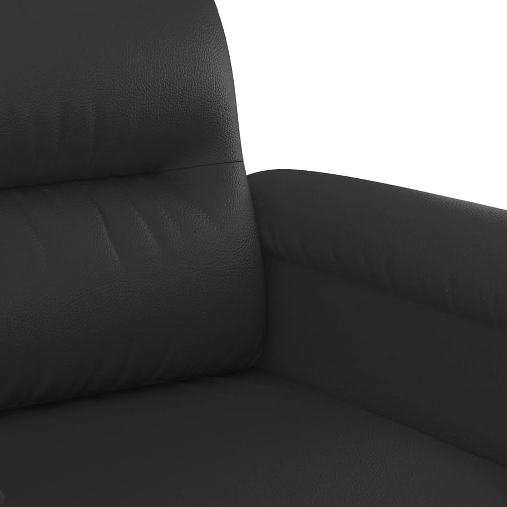 Black Faux Leather 2-Seater Sofa S5271