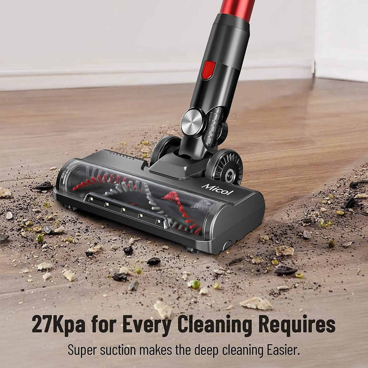 Cordless Vacuum Cleaner, 350W Brushless Motor Stick Vacuum, 45 Minutes Runtime Detachable Battery, 4 in 1 Handheld Lightweight Vacuum J973269