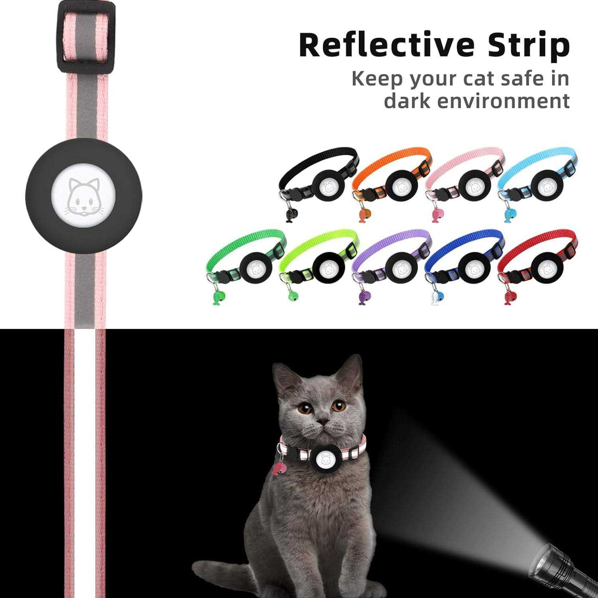 Cat Collar with Bell and Safety Buckle H4041
