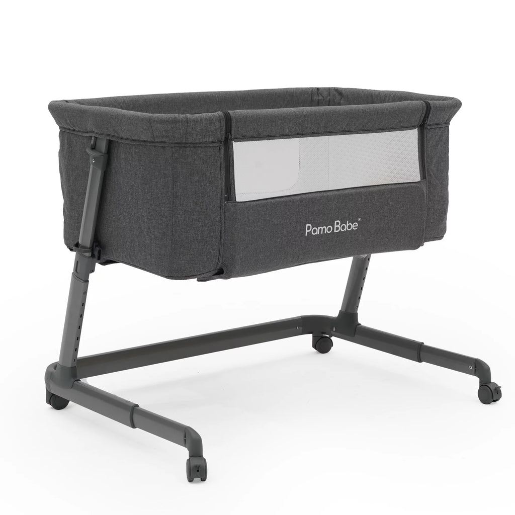Grey Bassinet with Wheels and Folding Frame H93844