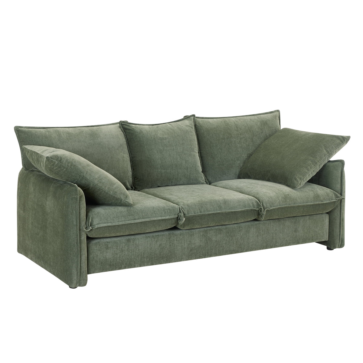 Mid-century 3 Seater Green Sofa K87166