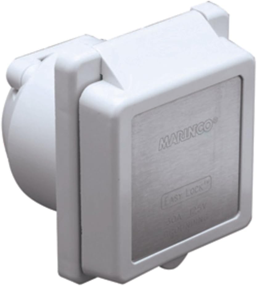 30A 125V White Power Inlet Pack of 2 H749