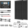 200 Watt Monocrystalline Solar Panel Kit with 20A PWM LCD Charge Controller C9514