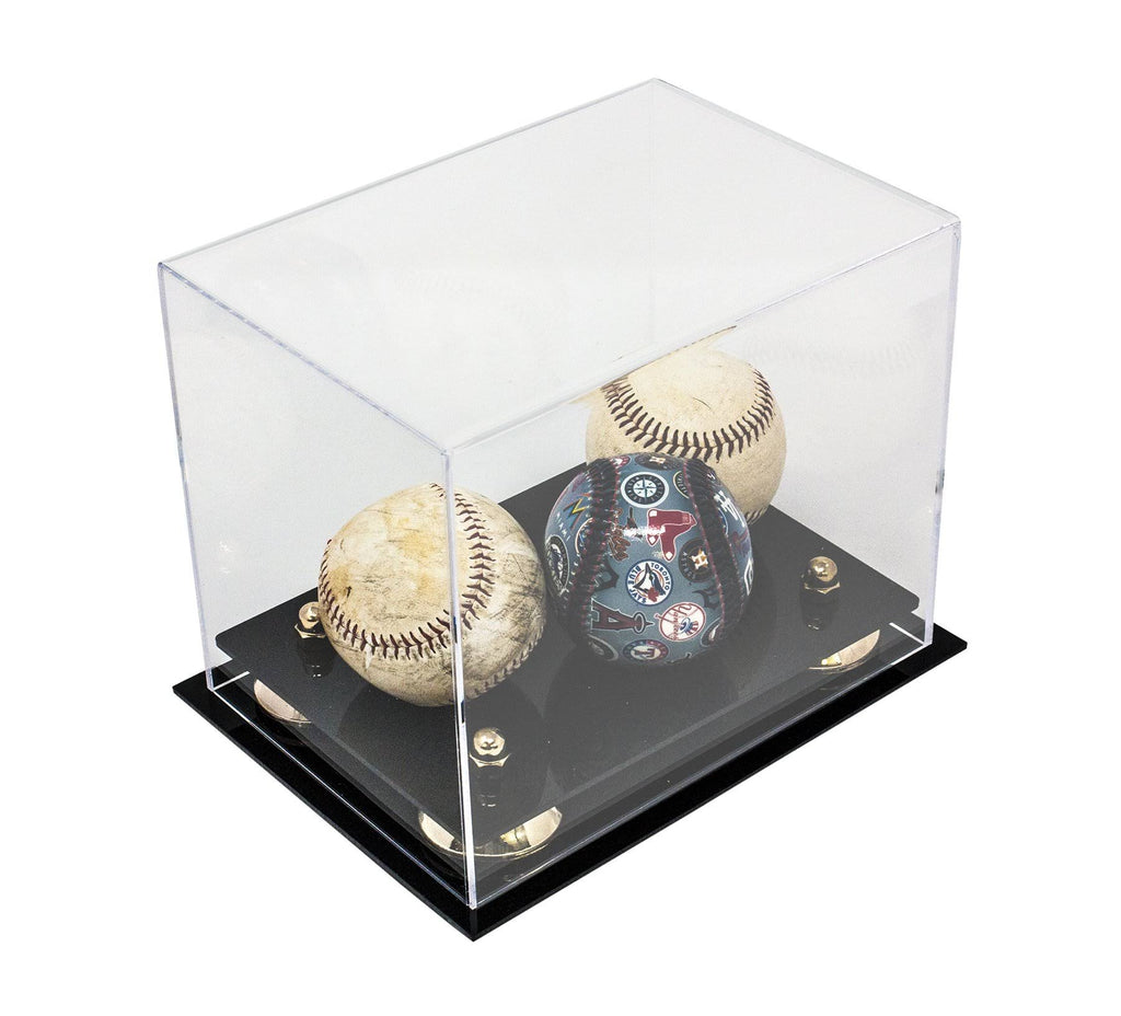 Clear Acrylic Display Case with Black Risers W707
