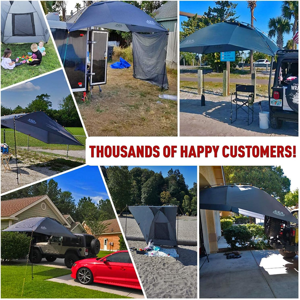 Portable Awning Canopy Sun Shade with Privacy Wall Q4541