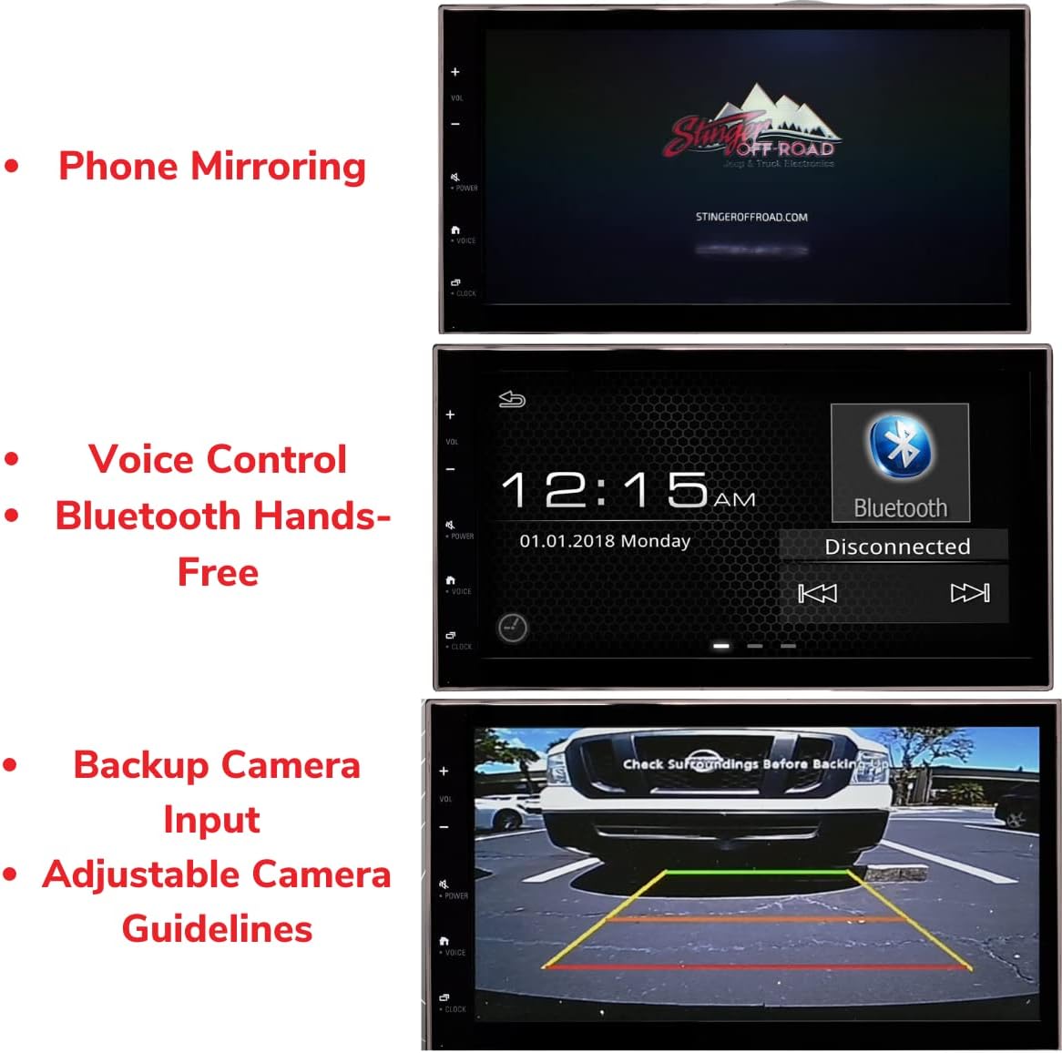 Double Din Radio Kit with Touchscreen, CarPlay, Android Auto, Bluetooth M524
