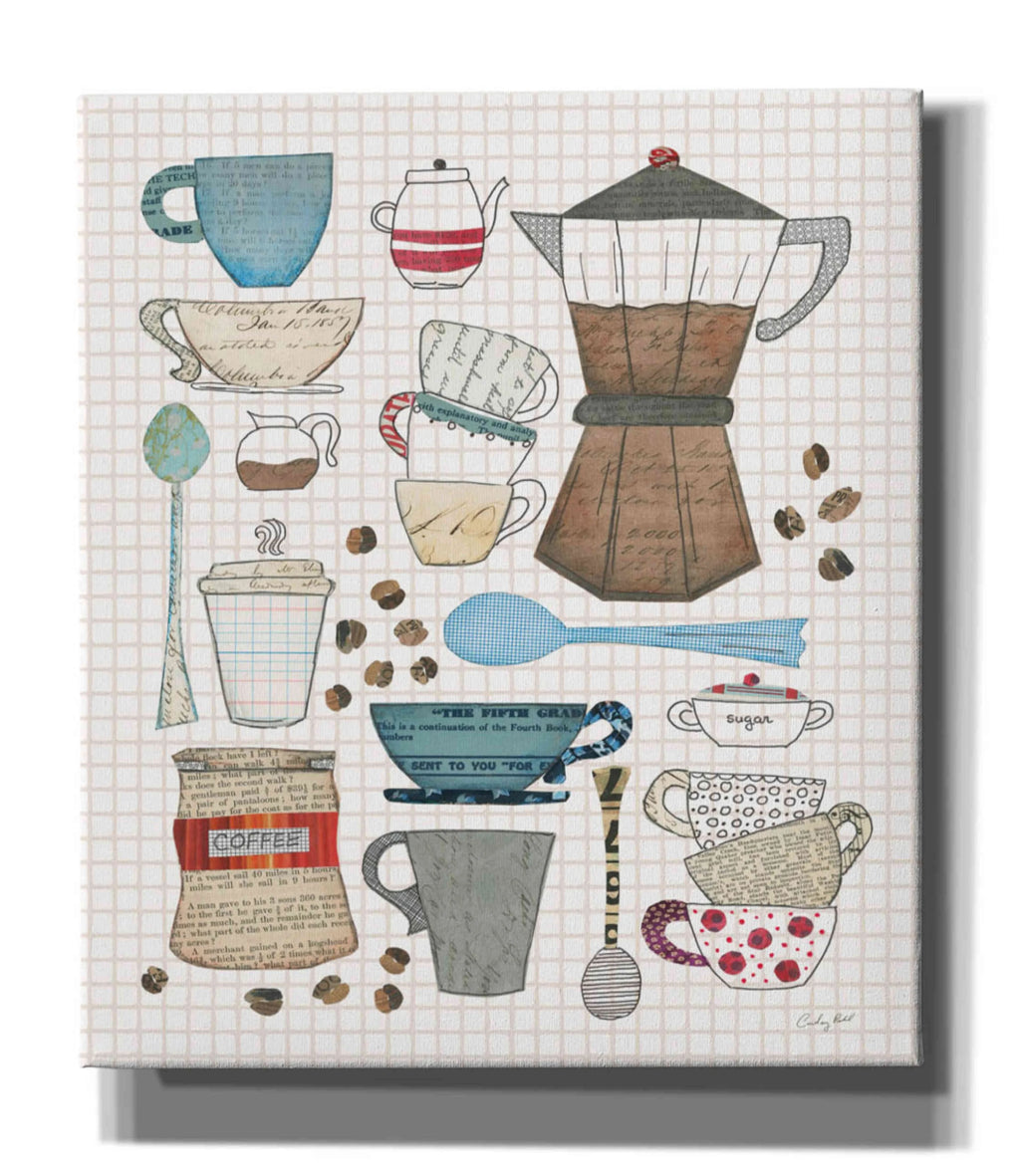 Coffee Chart I v2 Gingham Giclee Canvas Wall Art P29635