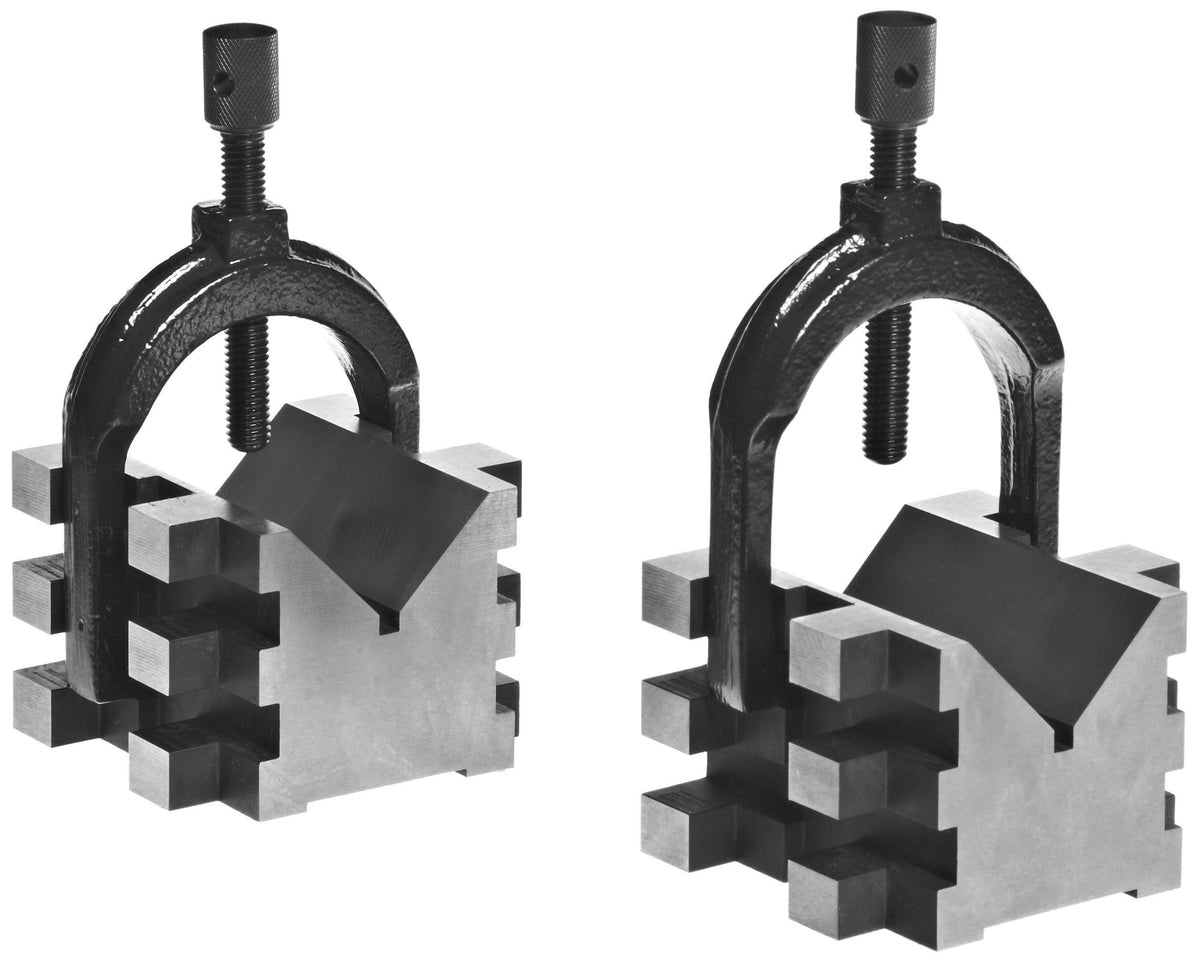 4 Piece Hardened Steel V Block and Clamp Pair Set G538