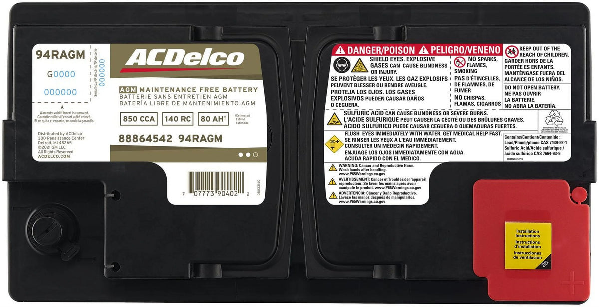 AGM Automotive BCI Group 94R Battery Z19265