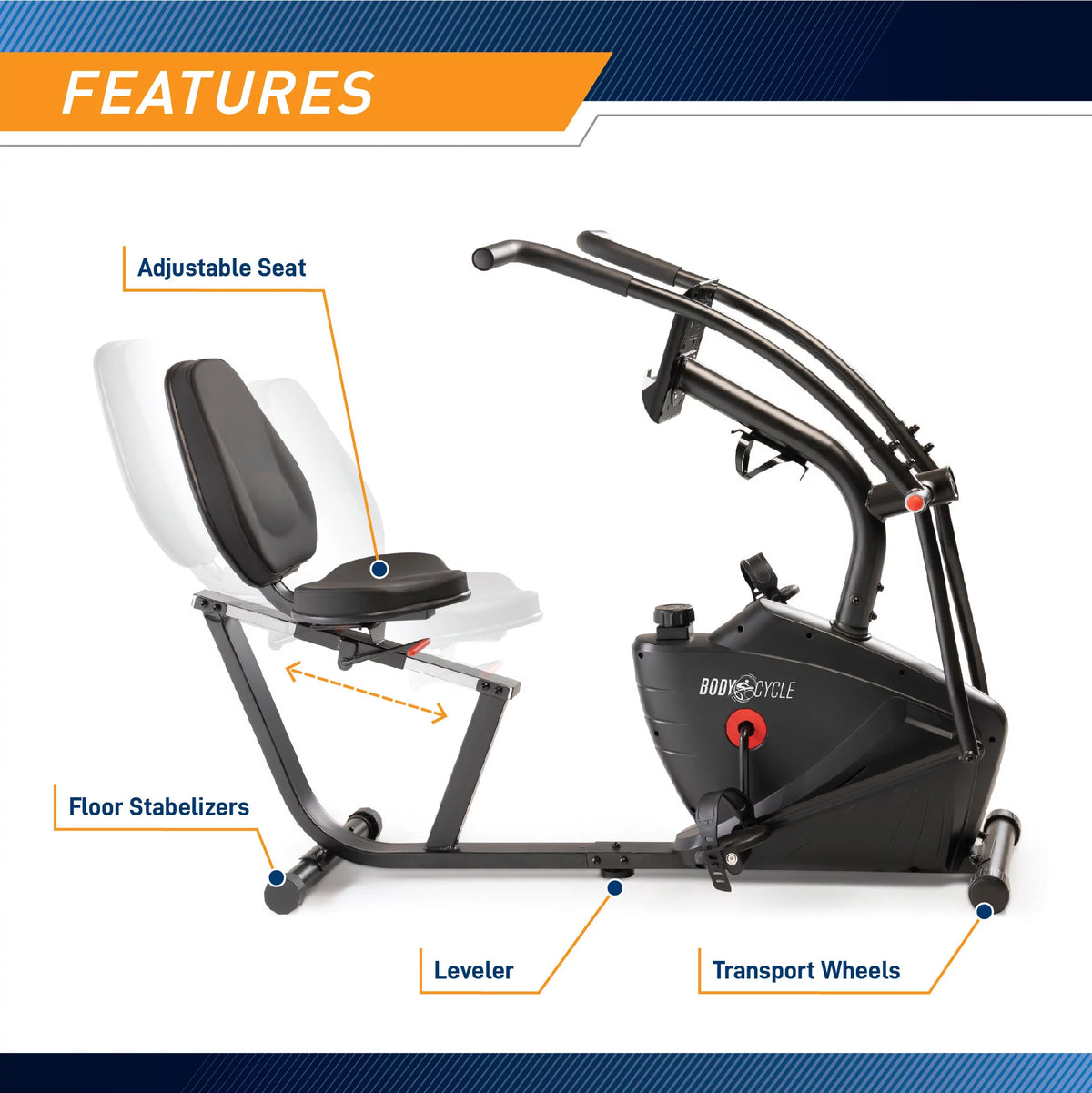 Recumbent Exercise Bike X8668
