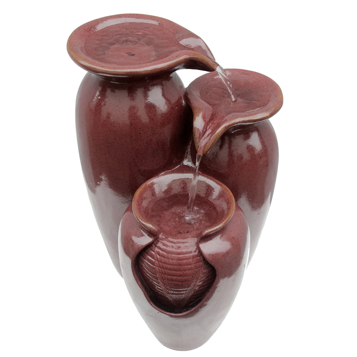 3-Jar Outdoor Polyresin Floor Fountain Q2734
