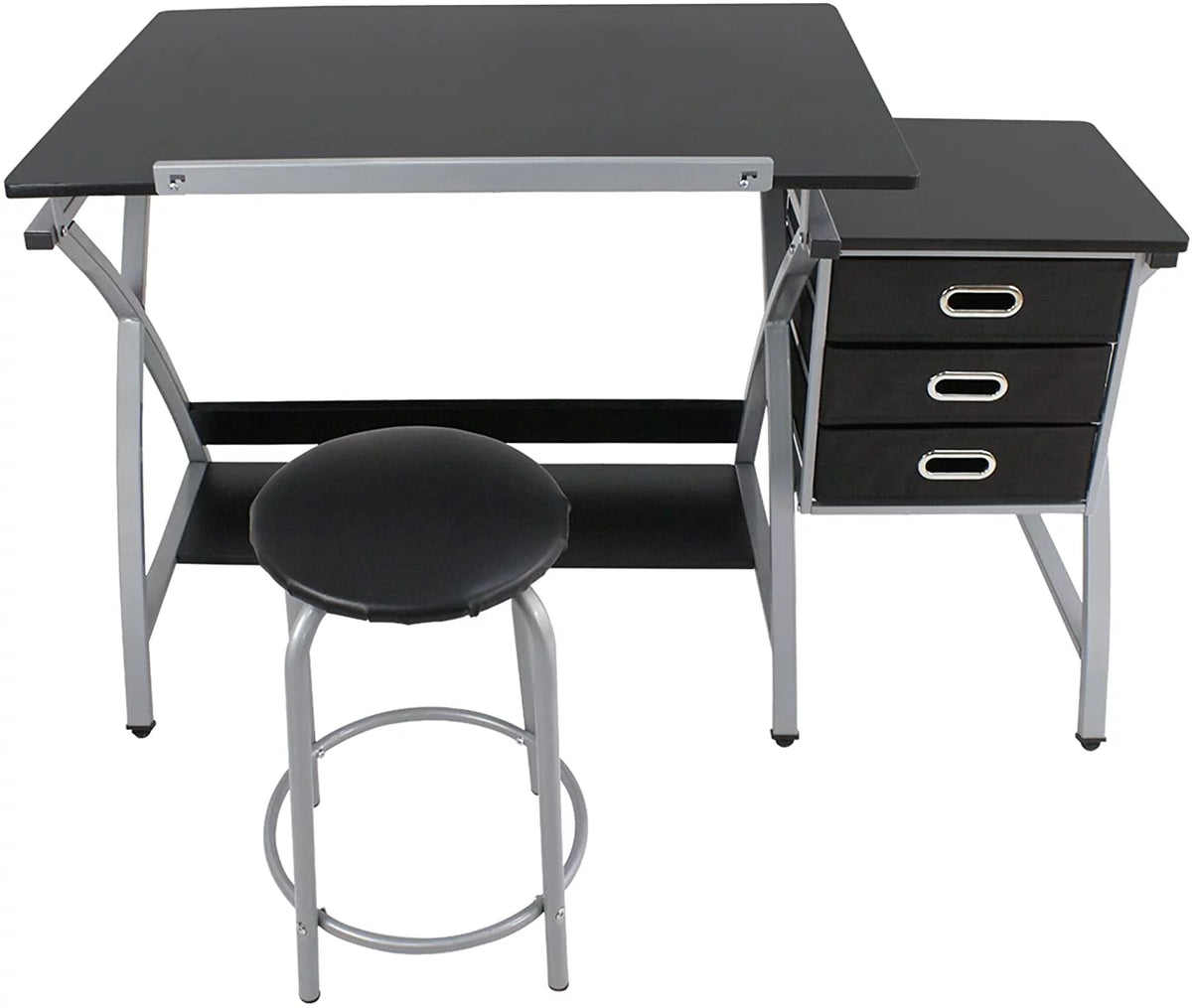 Height Adjustable Art Desk with 3 Storage Drawers D9826