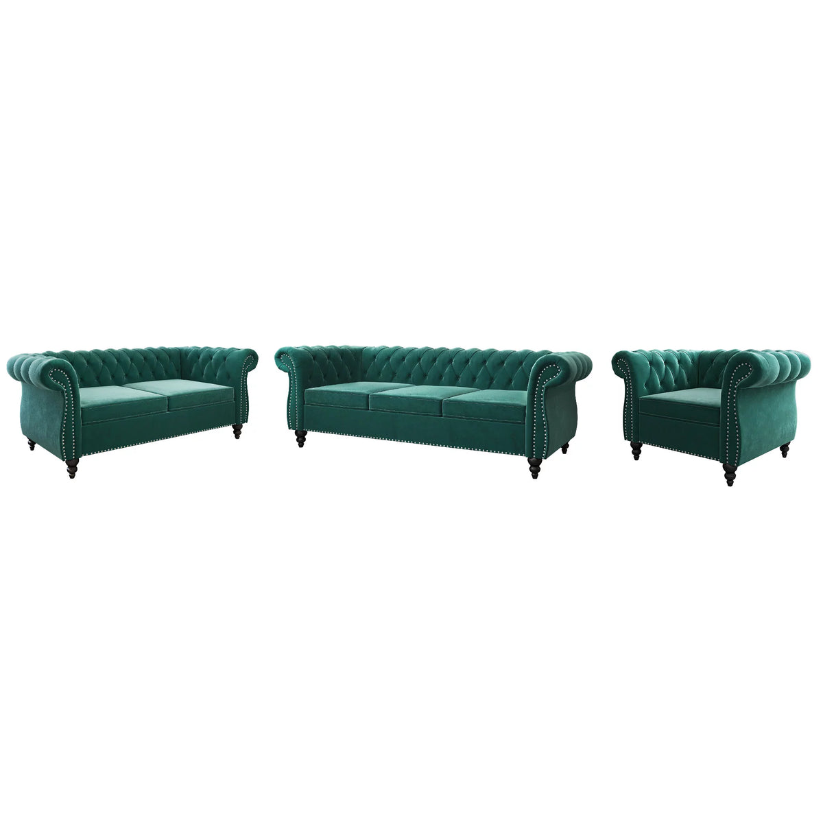 Green 3 Piece Sofa Set A466